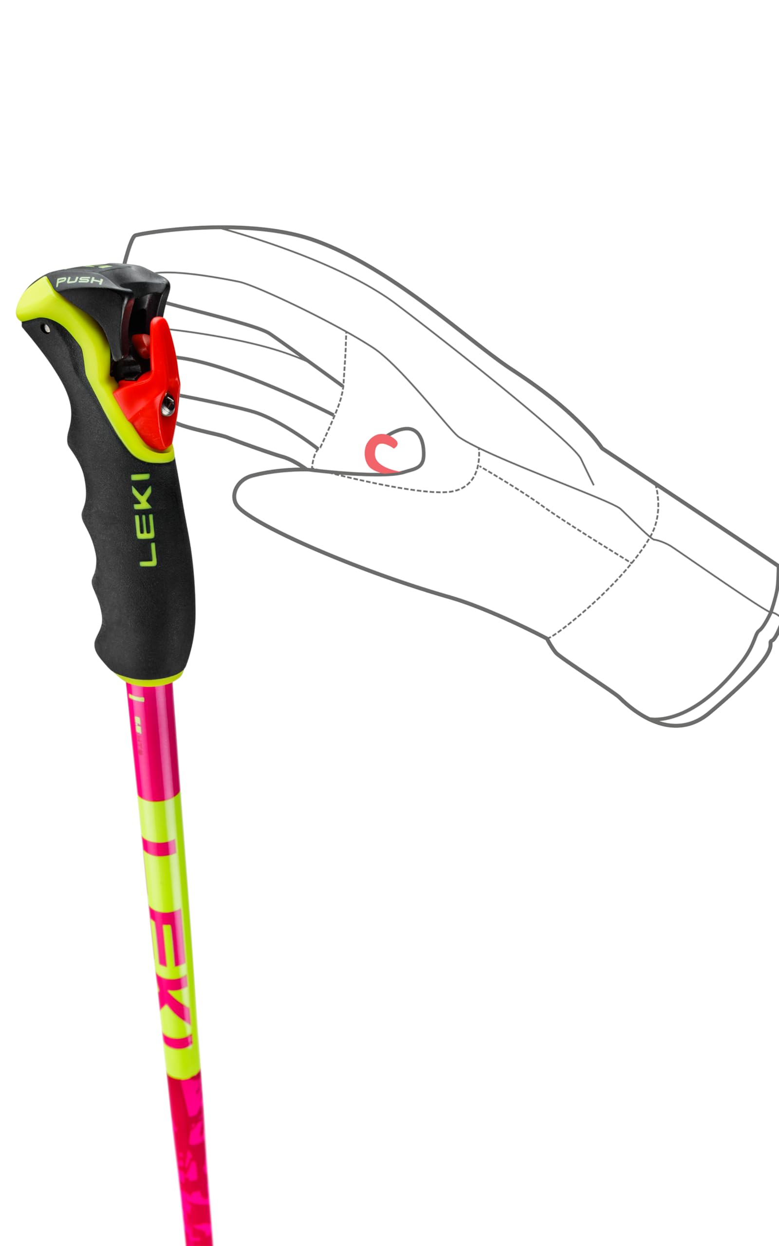 Leki Spitfire 3D Stöcke 2024 neonmagenta/Neonyellow/Berry