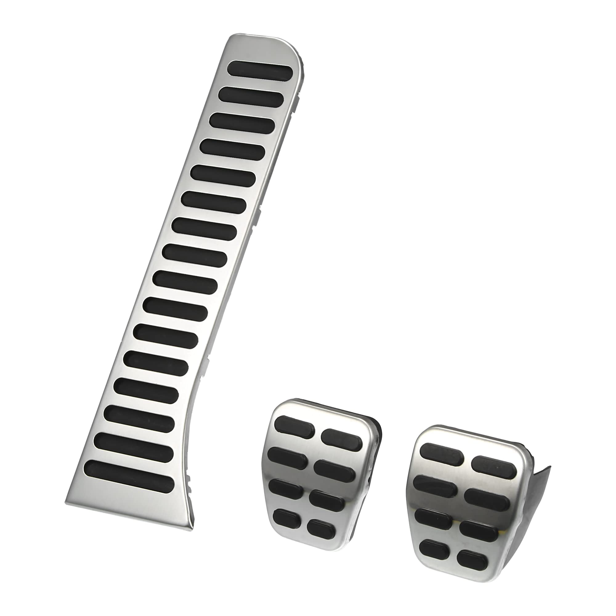 X AUTOHAUX 3 Pcs Accelerator Pedal and Brake Pedal Cover Set Car Pedal Pad Vehicle Pedal Cover for Volkswagen Golf 2010-2013 Metal Rubber Silver Tone Black