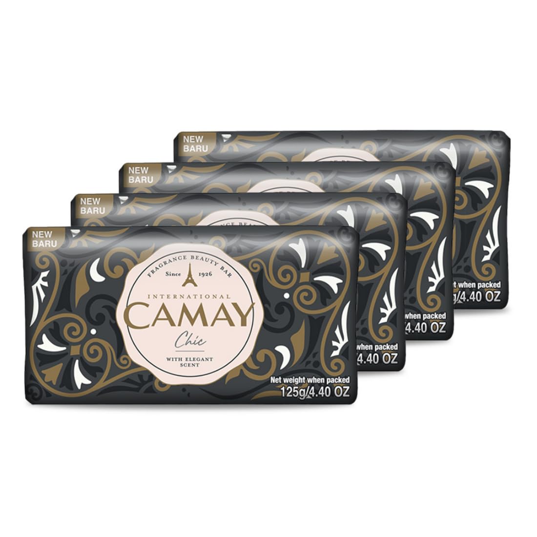 Camay Chic Citrus Beauty Soap with Aromatic Wood, Indulging French Fragrance, Moisturizing Bathing Body Soap with Nature’s Scent & Creamy Lather for Daily Skincare, 125g (Pack of 4)-image-18