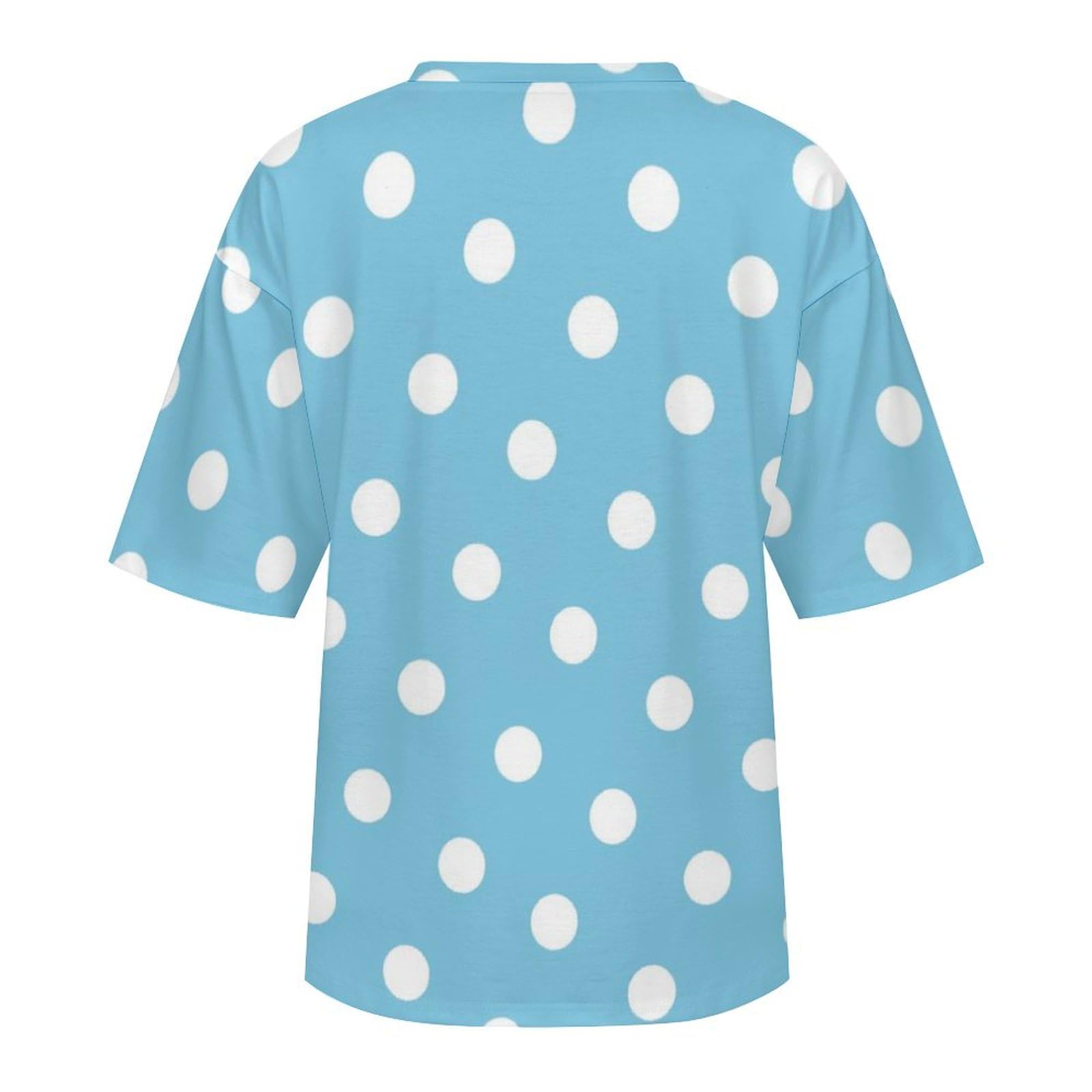 Amazon.co.jp: 半袖 Tシャツ 水色 ブルー ドット柄 水玉 レディース