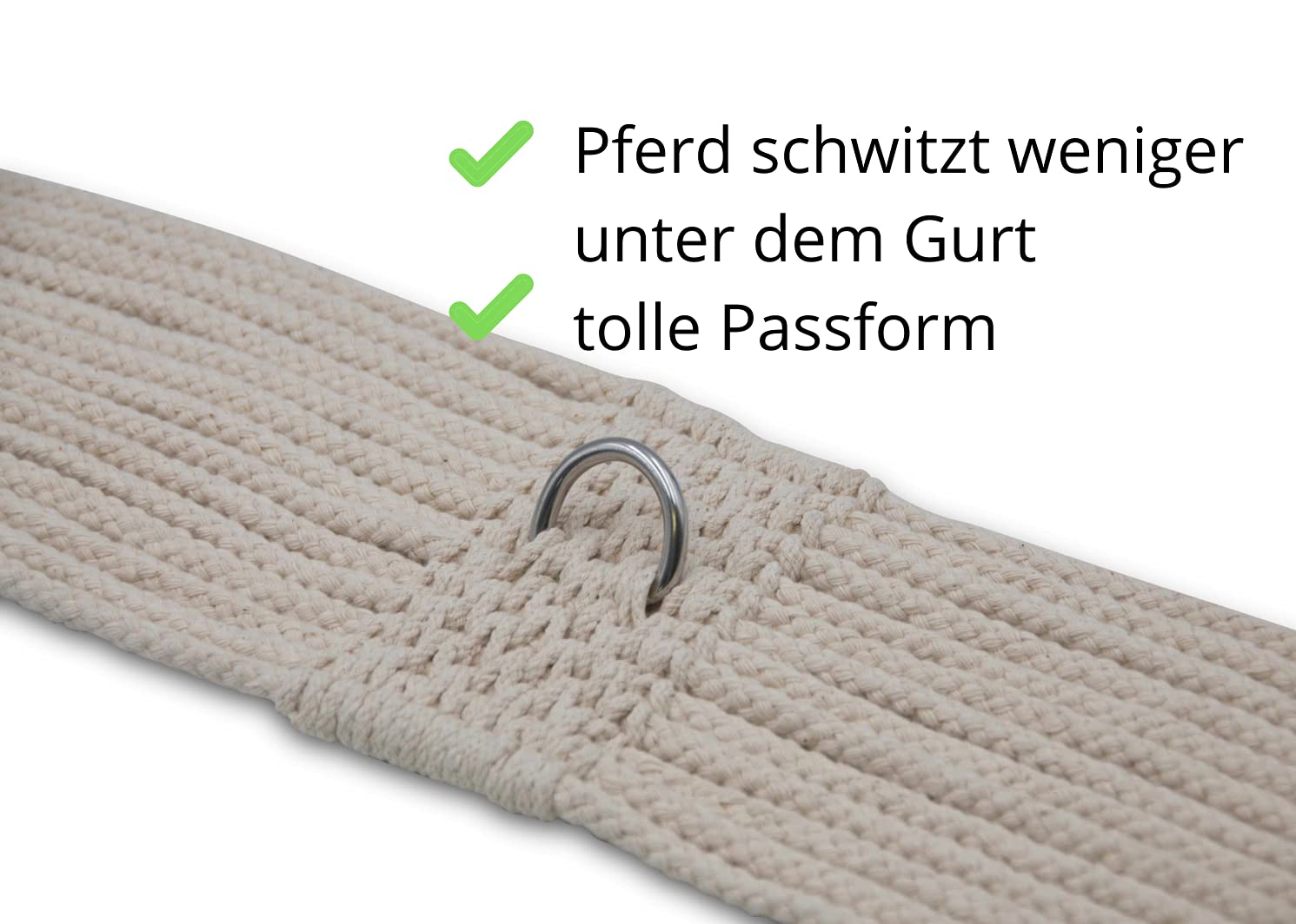 AMKA PRO Dressur Sattelgurt Schnurengurt aus Baumwolle