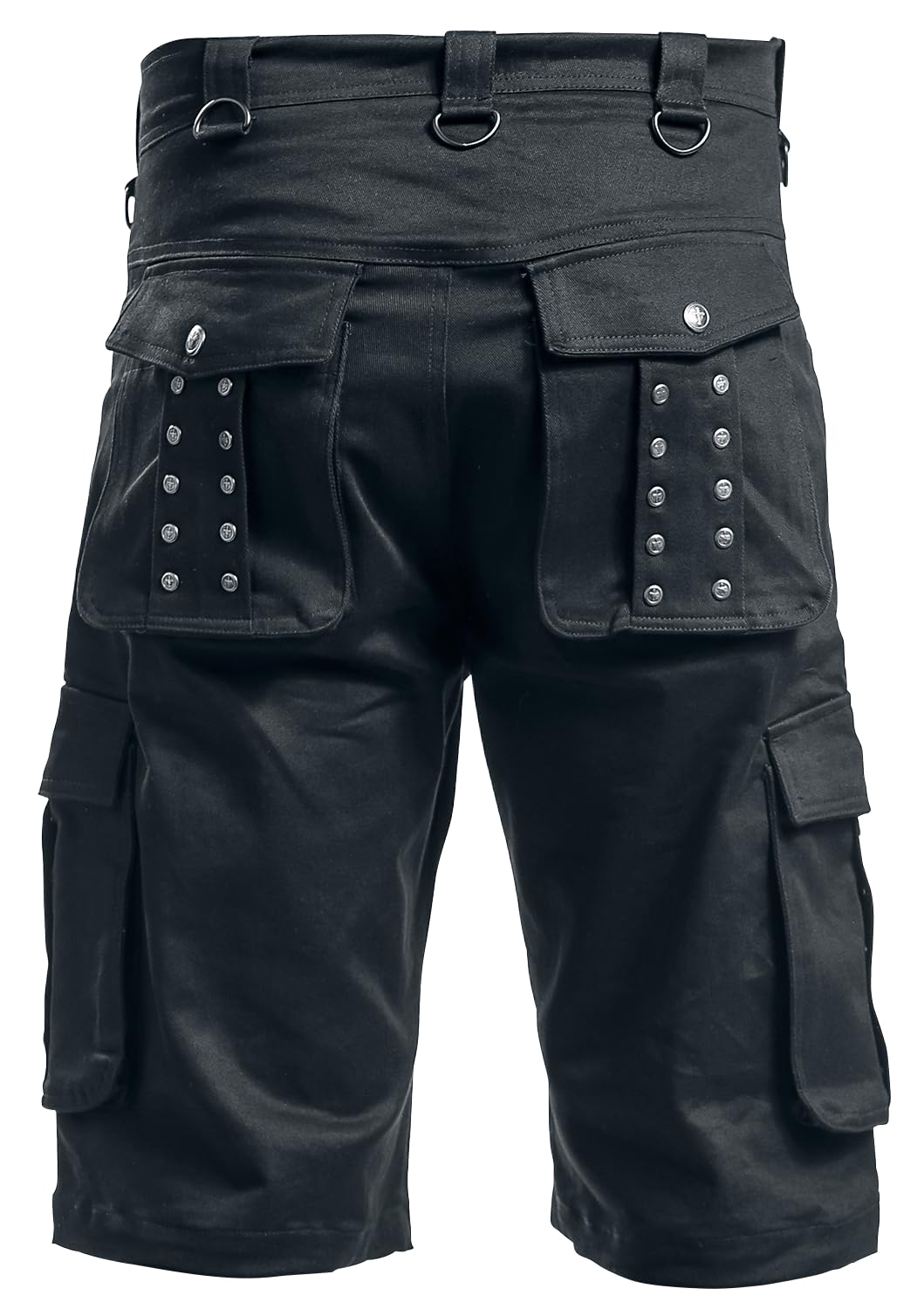 Gothicana by EMP Herren Schwarze Shorts mit Nieten