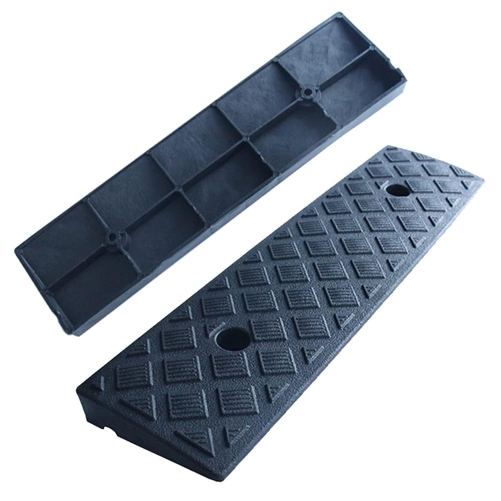 Genérico Rampa de Acceso portátil para bordillos - Rampa de umbral de plástico Ligero para Coches, Bicicletas, sillas de Ruedas y carretillas - Antideslizante, Ideal para aceras, 50x13x4cm