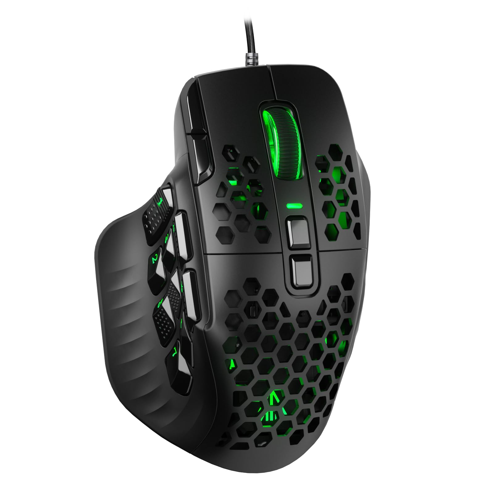 SOLAKAKA SM809 Wired MMO Gaming Mouse, with 9 Side Buttons RGB