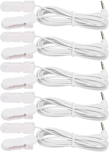 5 unidades bolsa de 0.138in TENS cable de electrodo para máquina de fisioterapia unidad TENS