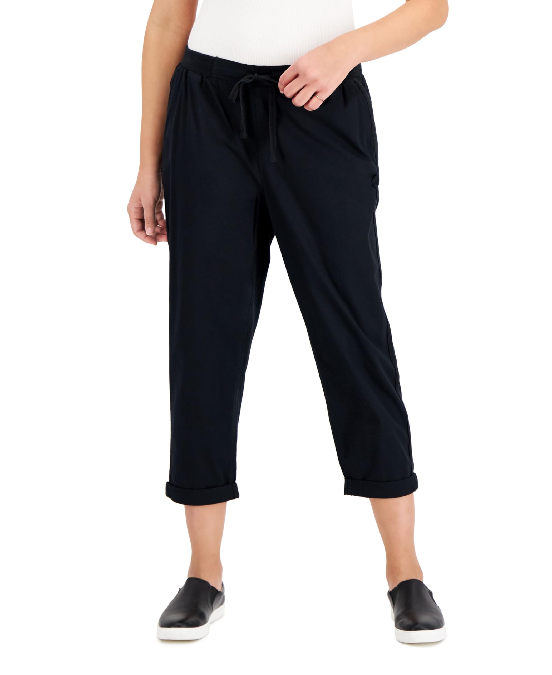 Style Co Petite Pull On Cuffed Ankle Pants