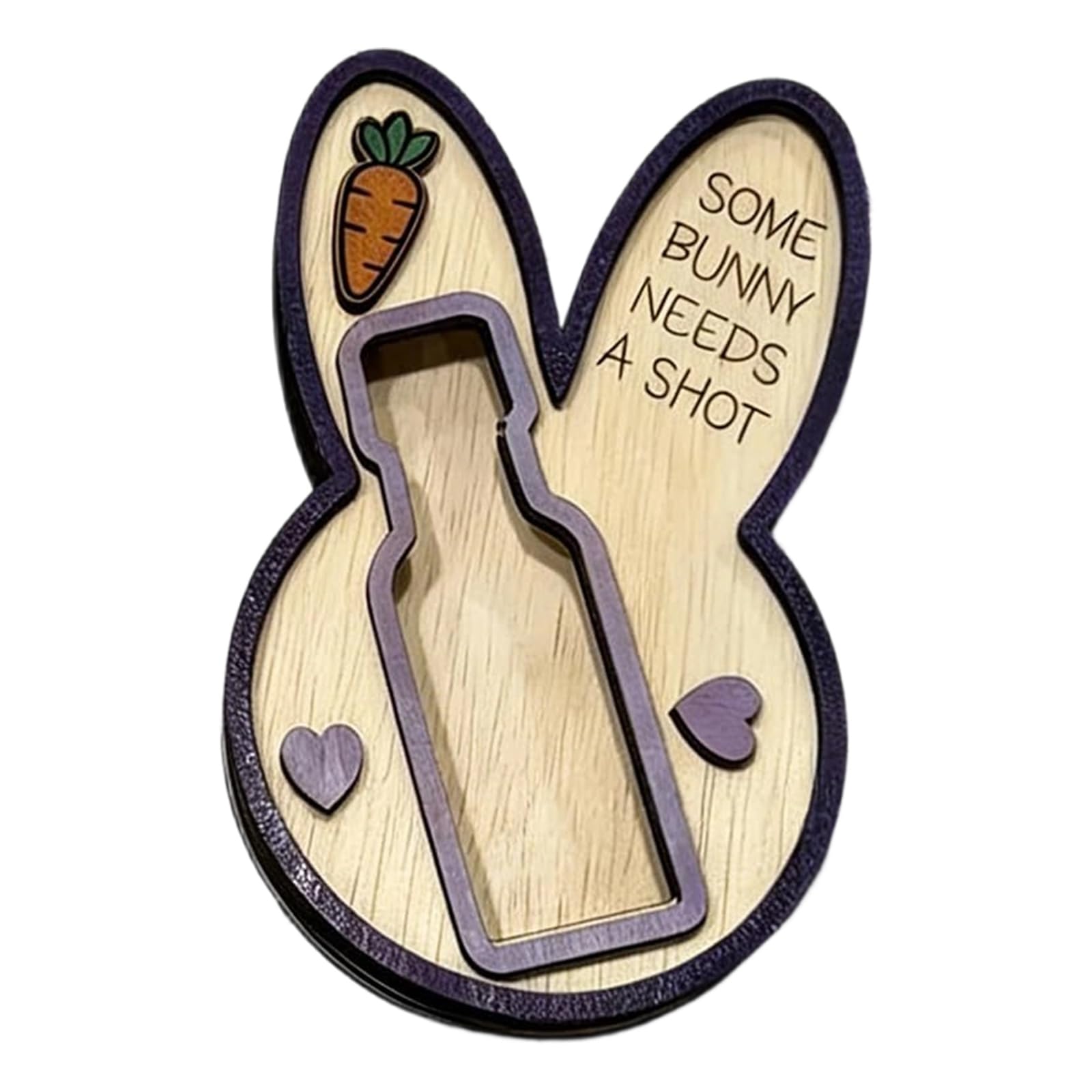 HZBB Rabbits Shape Wooden Liquor Bottle Holders Holiday Nightclub Accessories for Home Pubs Decors and Holiday Parties Easter Decorations for Home