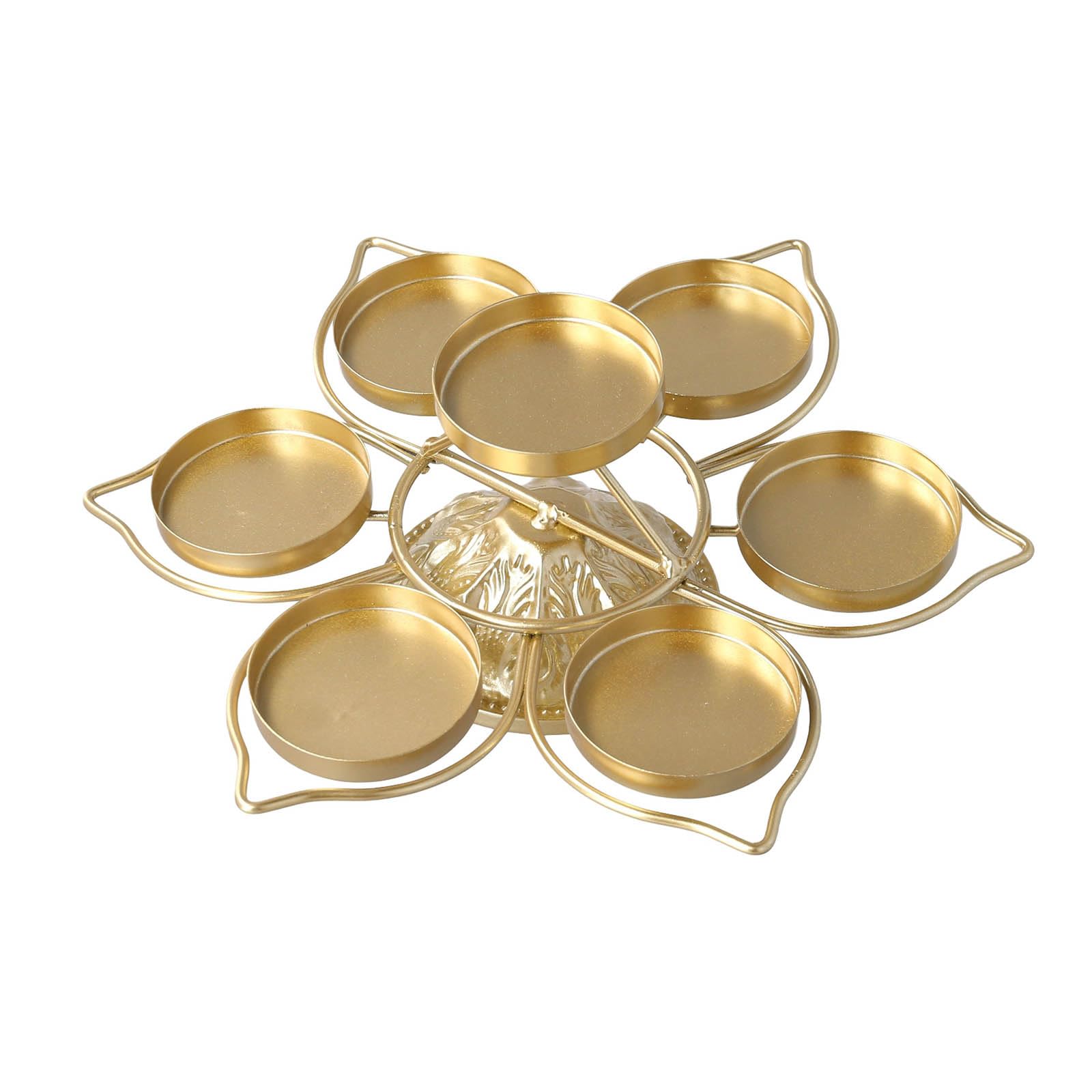 Tsophreniq 1PC 7Star Lamp Home Table Centerpieces Lotuses Desktop Ornament Holder Butter Holder