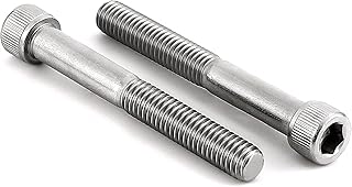5/16-18 x 2-1/2" (1/2" to 3" Available) Socket Head Cap Screws Bolts, Allen Socket Drive, Stainless Steel 18-8 (304), Partial Thread, Bright Finish, 10 PCS