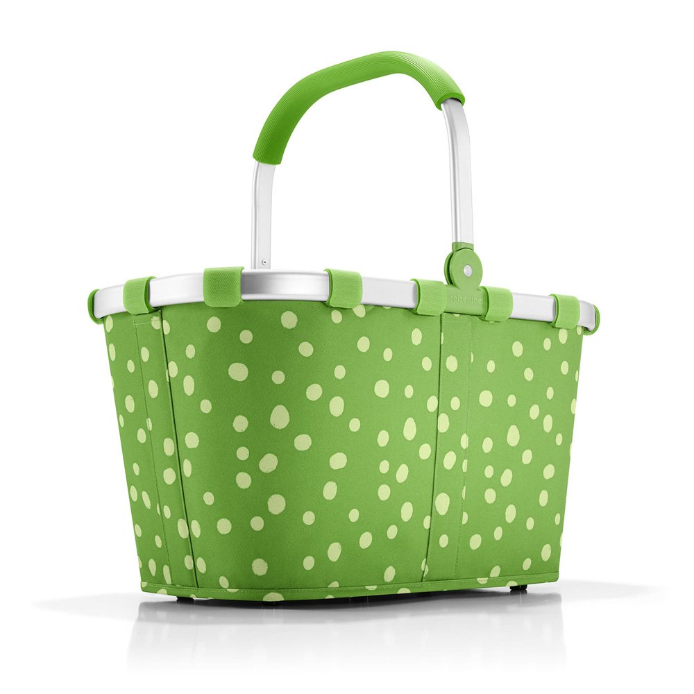 reisenthel carrybag Spots Green - Stabiler Einkaufskorb mit viel Stauraum und praktischer Innentasche – Elegantes und wasserabweisendes Design
