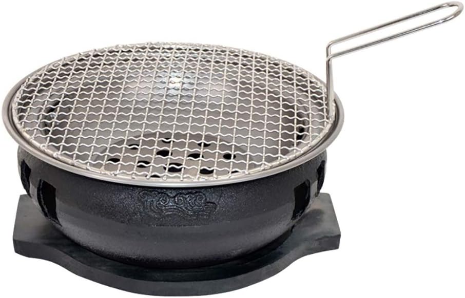 Portable BBQ Grill, Korean BBQ Grill Cast Iron 31cm x 13.5cm 5-10 People Indoor Outdoor Pack of 11 Multicolor(A)