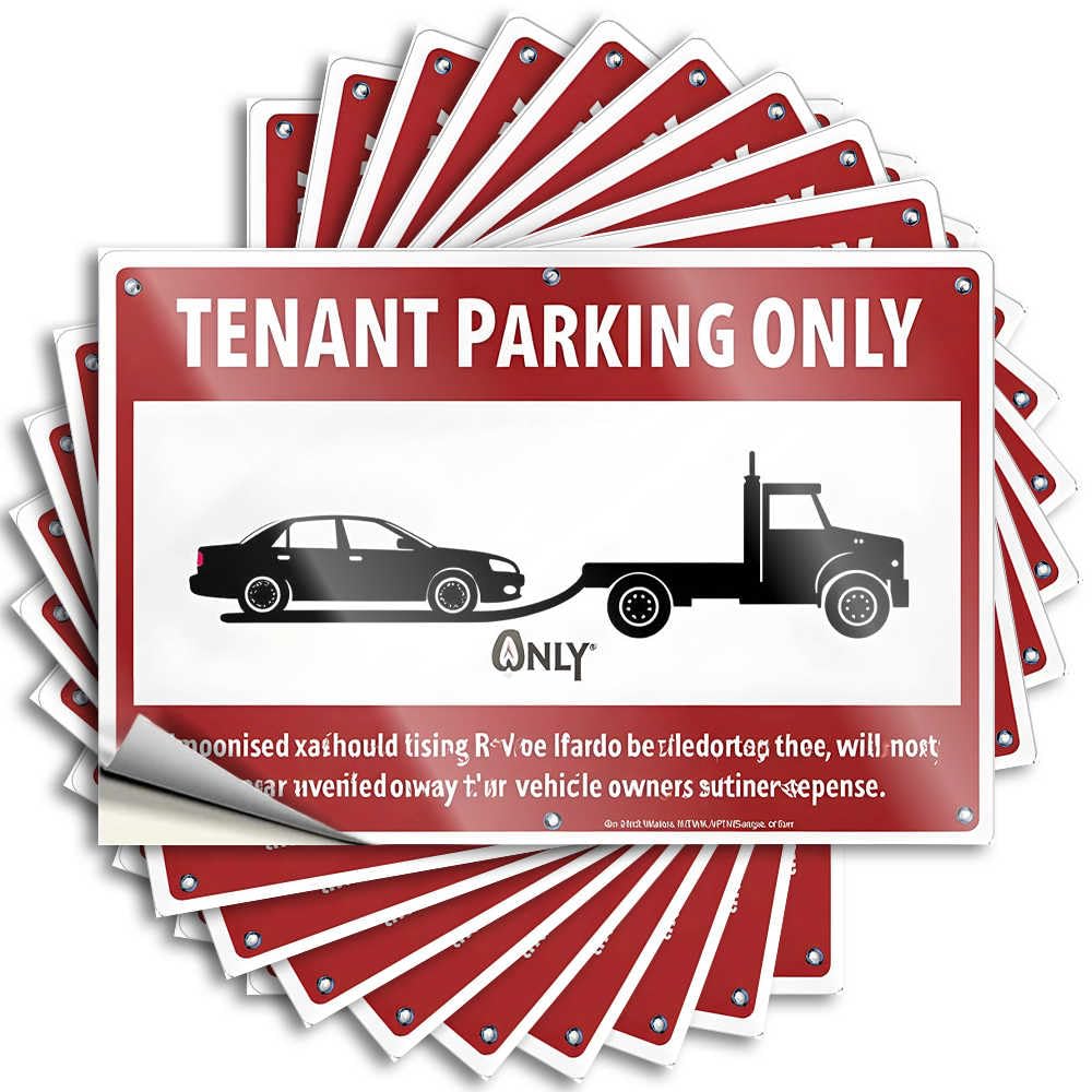 Fzfn Colour Tenant Parking Violation Warning: Towing Policy Enforced Tumbler New - At Home Decor Lettering Sticker Self Adhesive Sticker(8X12cm)