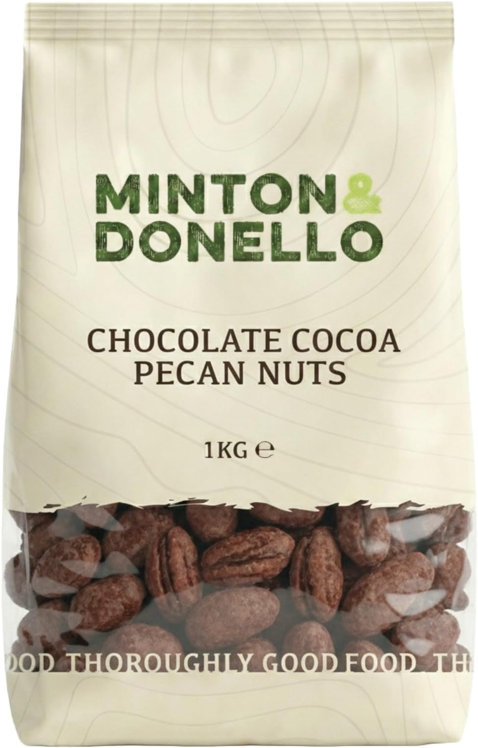 Minton & Donello Chocolate Cocoa Pecans 1kg – Roasted Pecan Nuts Coated in Smooth Milk Chocolate & Cocoa Powder, Gourmet Sweets & Nut Snacks, Great for Sharing & Desserts Bulk Pack