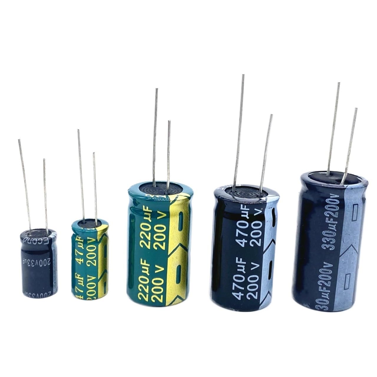 LLBOGRGGN High Frequency Electrolytic Capacitor 200V 47UF 5pcs