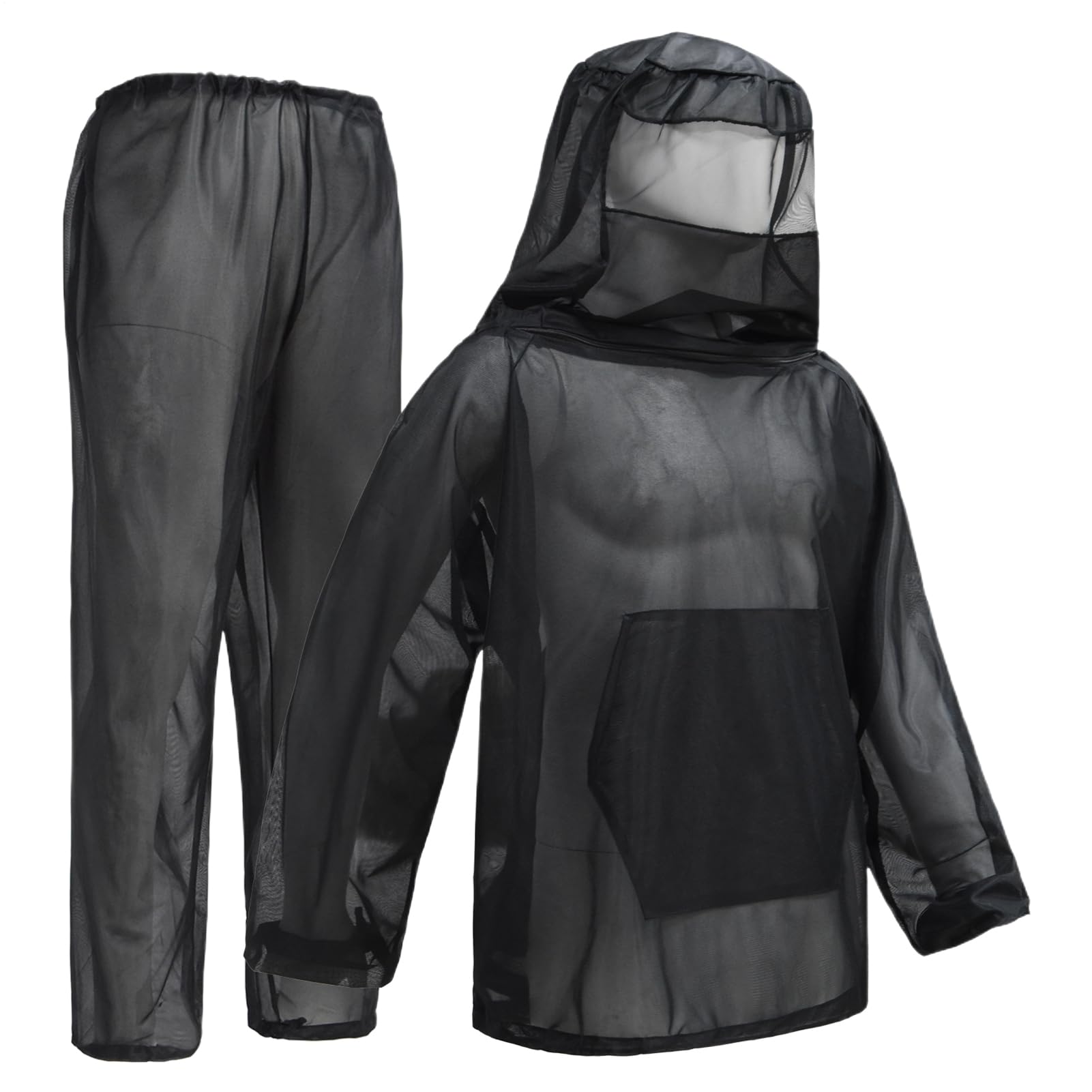 Abbigliamento Antimosche, Tuta Completa con Rete Antinsetti, Protezione Indossabile per Camping Escursionismo Giardinaggio Agricoltura e Attività All'aperto