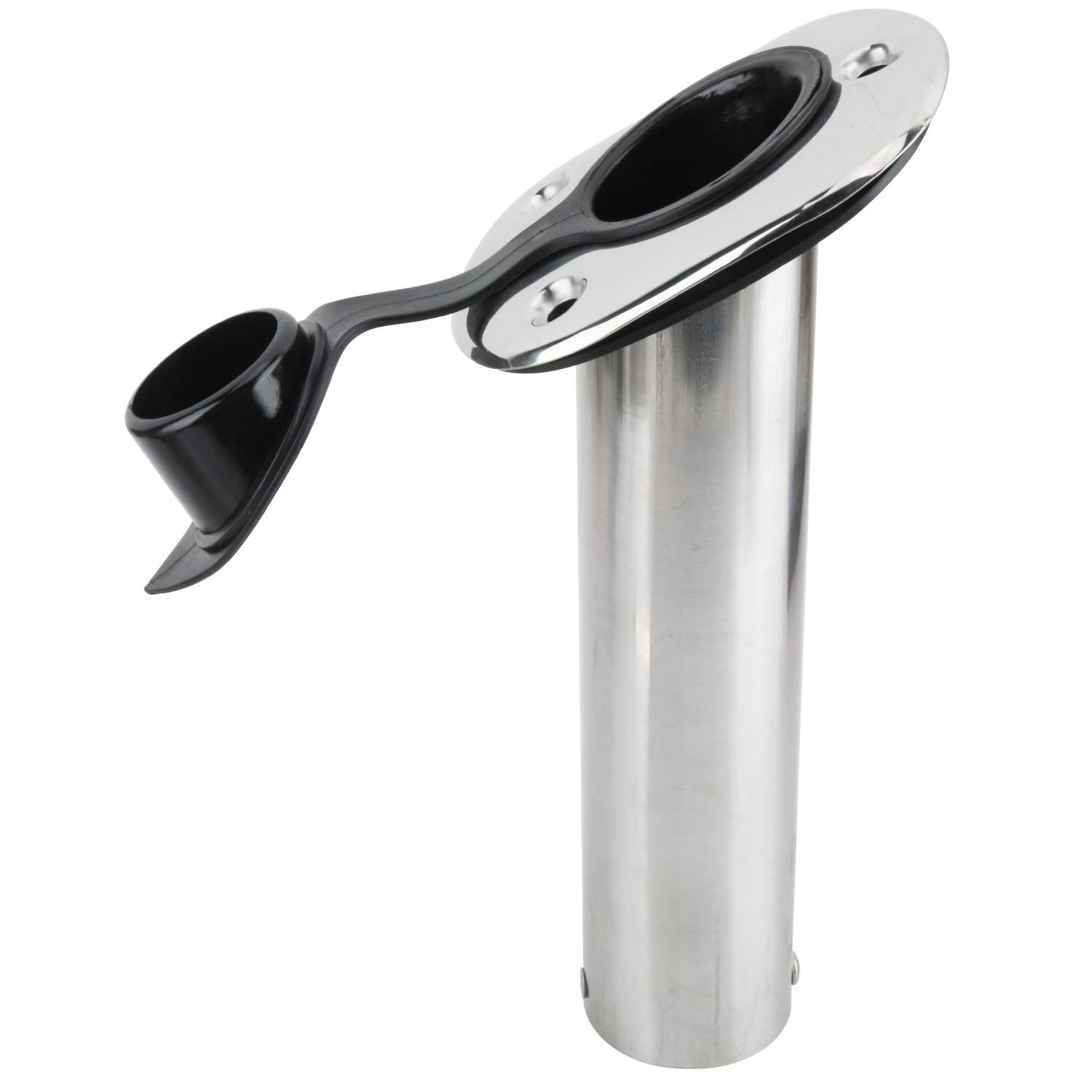 Amarine Made Pair of 30 Degree Rod Holders Stainless Steel with Rubber Cap, Liner, Gasket Boat