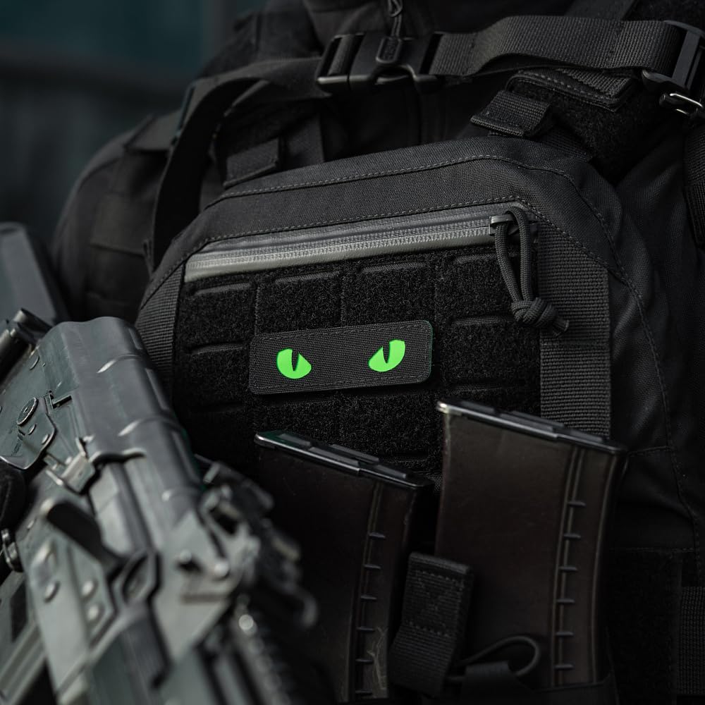 M-Tac Naszywka Cat Eyes Laser Cut, czarny/zielony