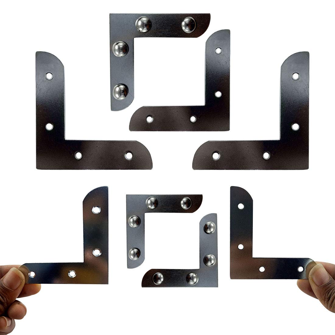 DIY Crafts Pack of 1 Set, 10 Pcs, Angle Plate Corner Brace Flat L Shape Repair Bracket 90 Degree Home improvem (Pack of 1 Set, 10 Pcs) (B08VVWSJH4) Amazon Price History, Amazon Price Tracker