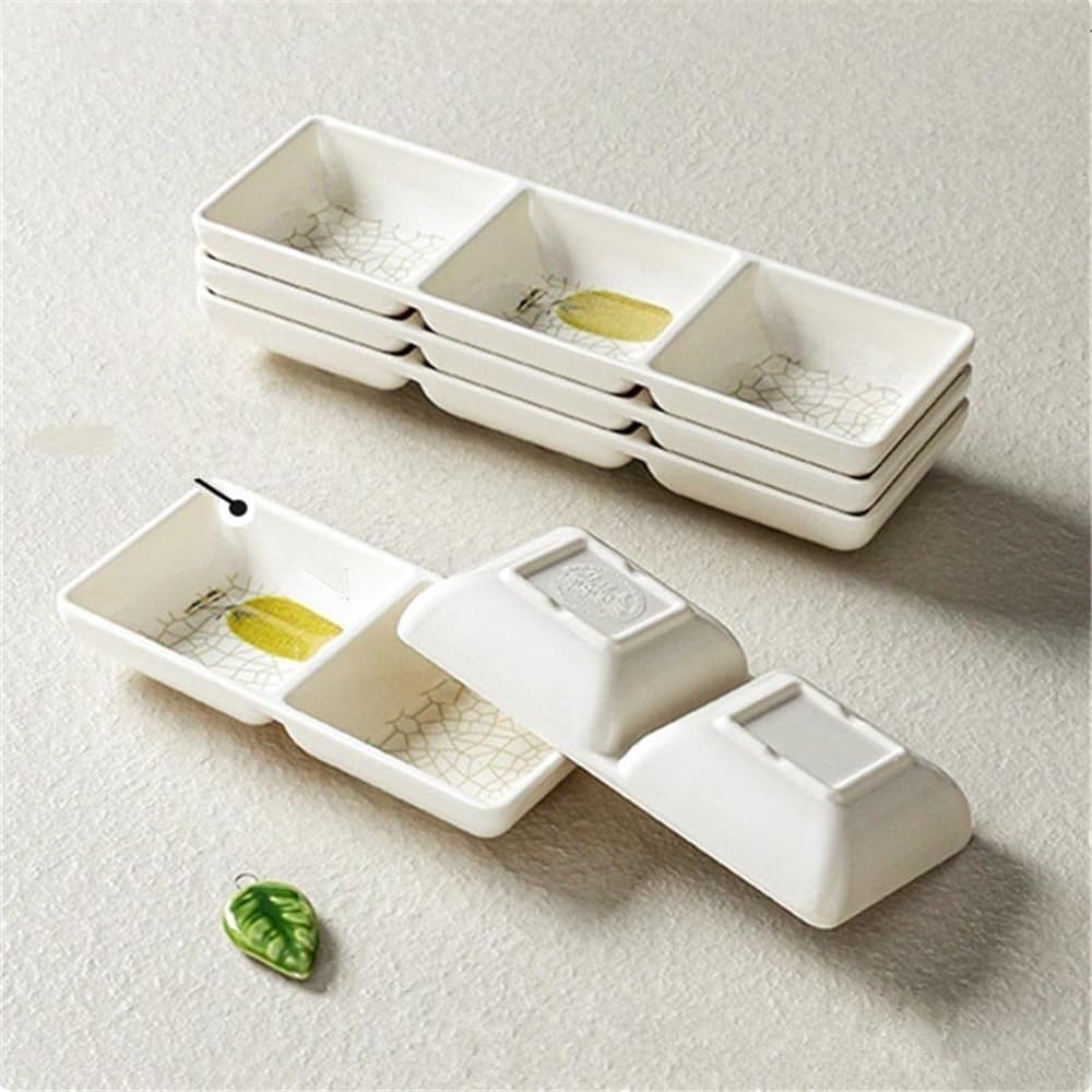 Ceramiczna miska na sos sojowy, prostokątne miseczki na sosy, keczup, sushi, przyprawy na sezoning, apetyzator, winegar, keczup (L)