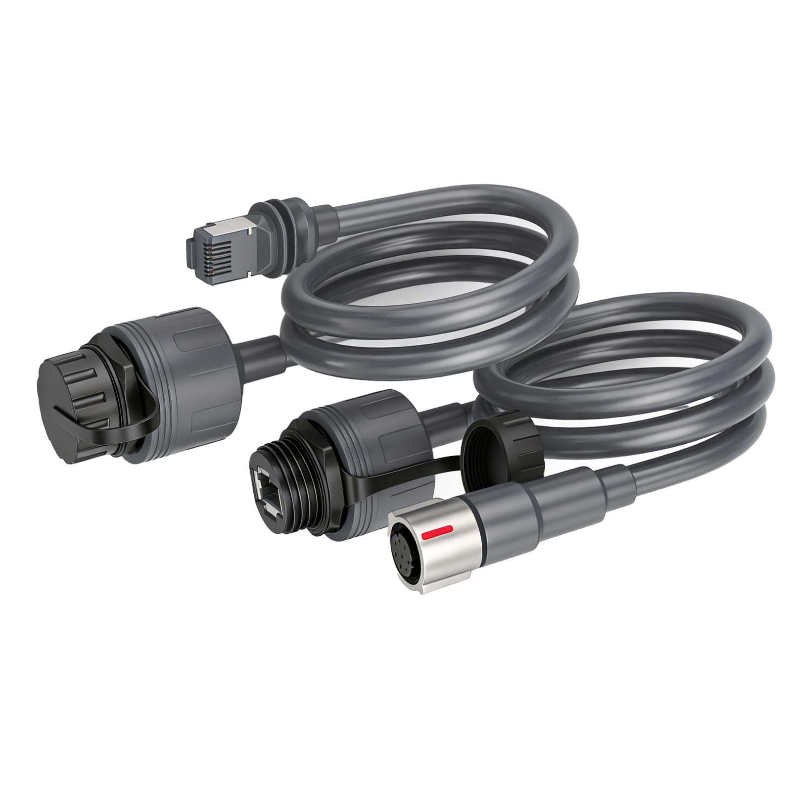 FTVOGUE Connecteur RJ45 Rectangulaire Satellite Haute Vitesse, Connecteur | IP68 étanche, plug and play, construction 23AWG, polyvalent