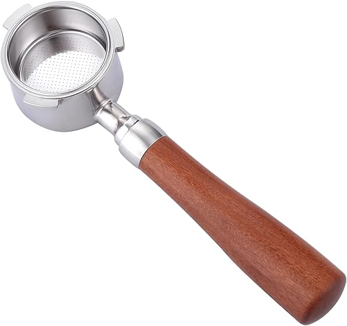 Joytata Portafiltro sin fondo de 2008in se adapta a la máquina de espresso DeLonghi EC680 y EC685 de acero inoxidable junto con la cesta de filtro