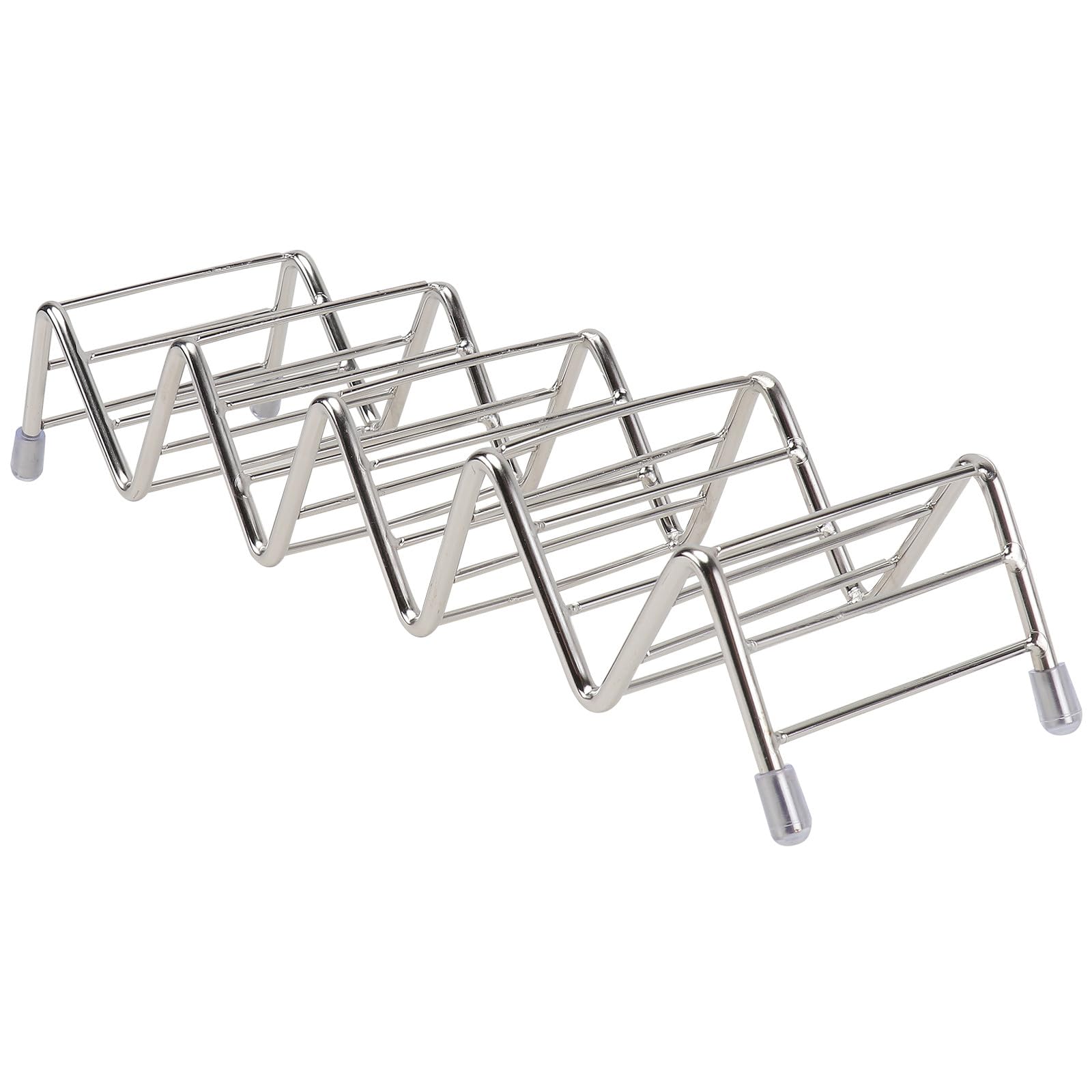 NUOBESTY ステンレス製タコススタンド 4連ラック タコス パンケーキ ブリトー用 家庭用キッチン用品 食器とサーブウェア BBQ パーティー向け