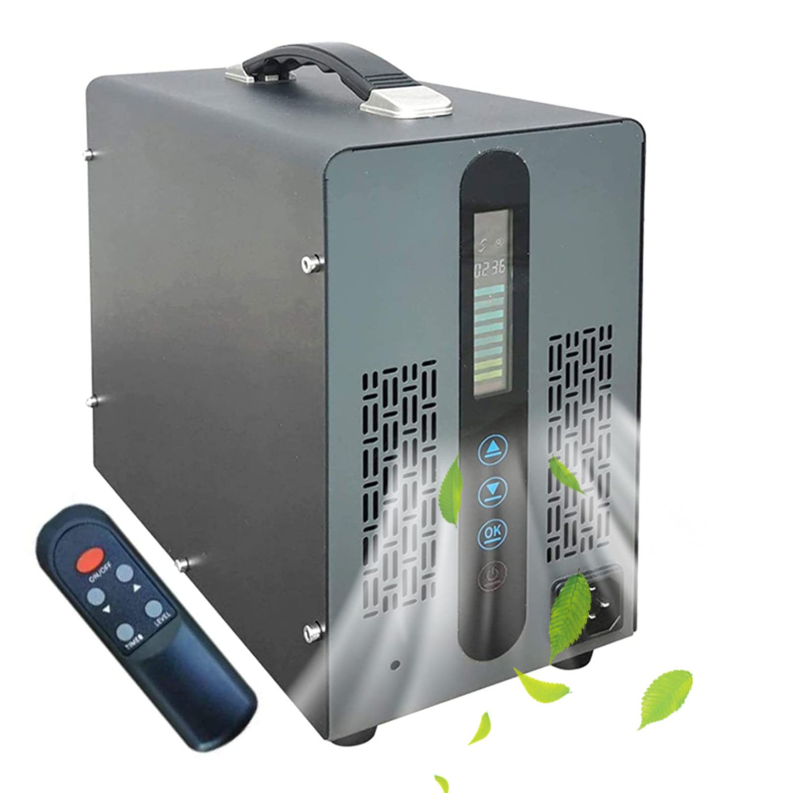 RDJSHOP Generador de Ozono con Pantalla Táctil Ozonizador con Mando a Distancia, Comercial Portátil Generadores de Ozono para Habitaciones Grandes, Fábricas, Bares,Black-10000mg/h