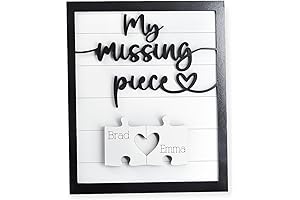 My Missing Piece Personalized Wooden Puzzle Frame: Preserve Your Wedding or Anniversary Memories