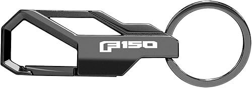 Miniatura 2 de Compatible con Ford F-150 2015 a 2022 Gunmetal Negro Mosquetón Estilo Mosquetón Metal Llavero