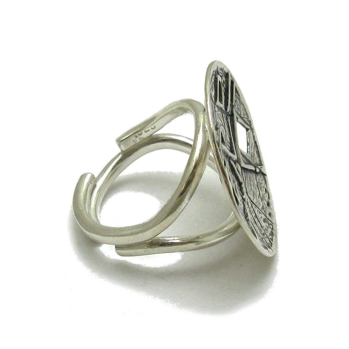 Anillo plata de ley sólido 925 tamaño ajustable R001753