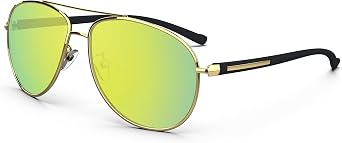 Aviator Sunglasses Classic Sunglasses Men Aviators Style, Polarized Sunglasses with Mirrored Lens