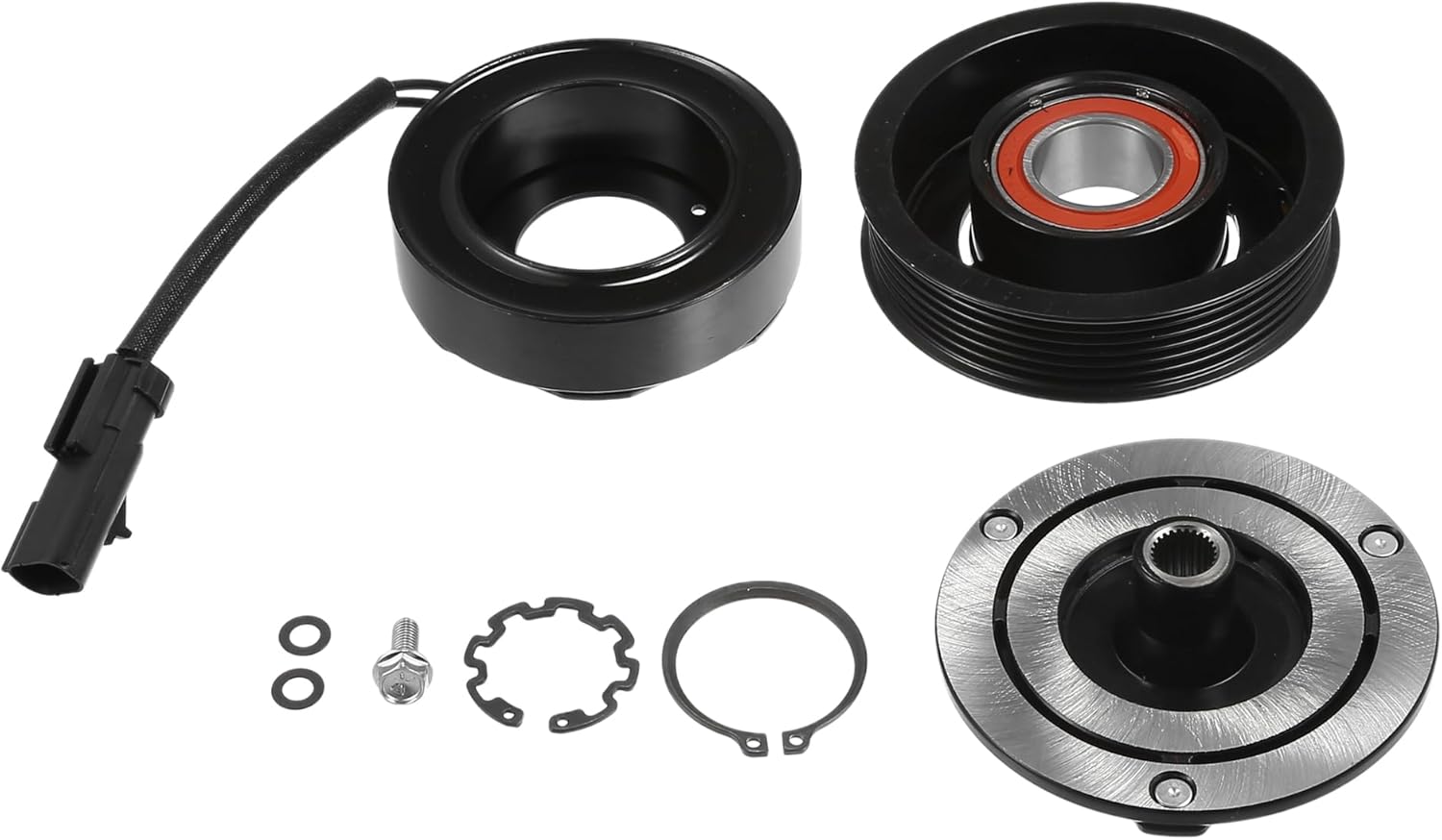 X AUTOHAUX 1 Set AC Compressor Clutch Replacement for Dodge Grand Caravan 6 Cyl 3.3L 3.8L 2008-2010