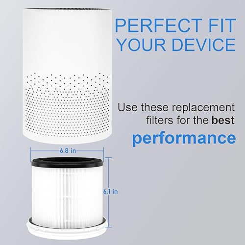 Miniatura 5 de Paquete de 2 filtros de repuesto True HEPA, compatible con el purificador de aire Holmes True HEPA 360 HPA360W y purificador de aire Bionaire True