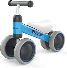 Bammax Baby Balance Bike, Baby Bike for 1 Year Old Baby Walker Toddler Bike Kids Bicycle Ride Toys for 9 Months - 24 Months Boys Girls No Pedal 4 Wheels Baby First Birthday Gift Bike - coolthings.us
