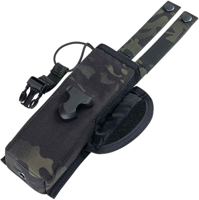 EXCELLENT ELITE SPANKER Tactical Universal Radio Holster Pouch Holder Case Bag Molle Adjustable Military Walkie Talkie Holder(Multicam-Black)