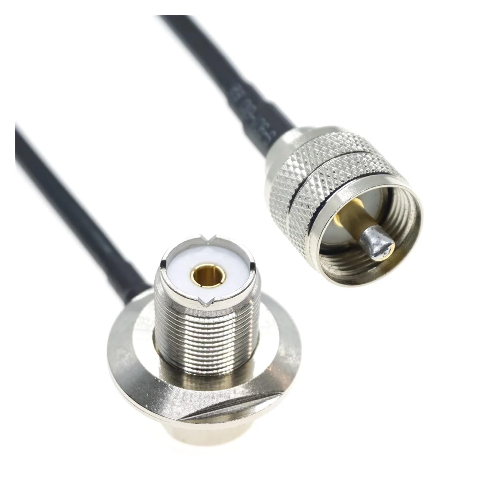 RG58 UHF A UHF PL259 SO239 Maschio Femmina Spina Jack Ad Angolo Retto Crimp Connettore Coassiale RF Antenna Prolunga Cavo Coassiale 3M 5M 10M (Color : TYPE F, Size : 8M)