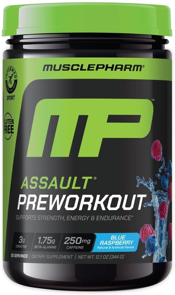 Muscle Pharm Assault Pre Workout Powder for... Muscle Pharm Assault Pre Workout Powder for...