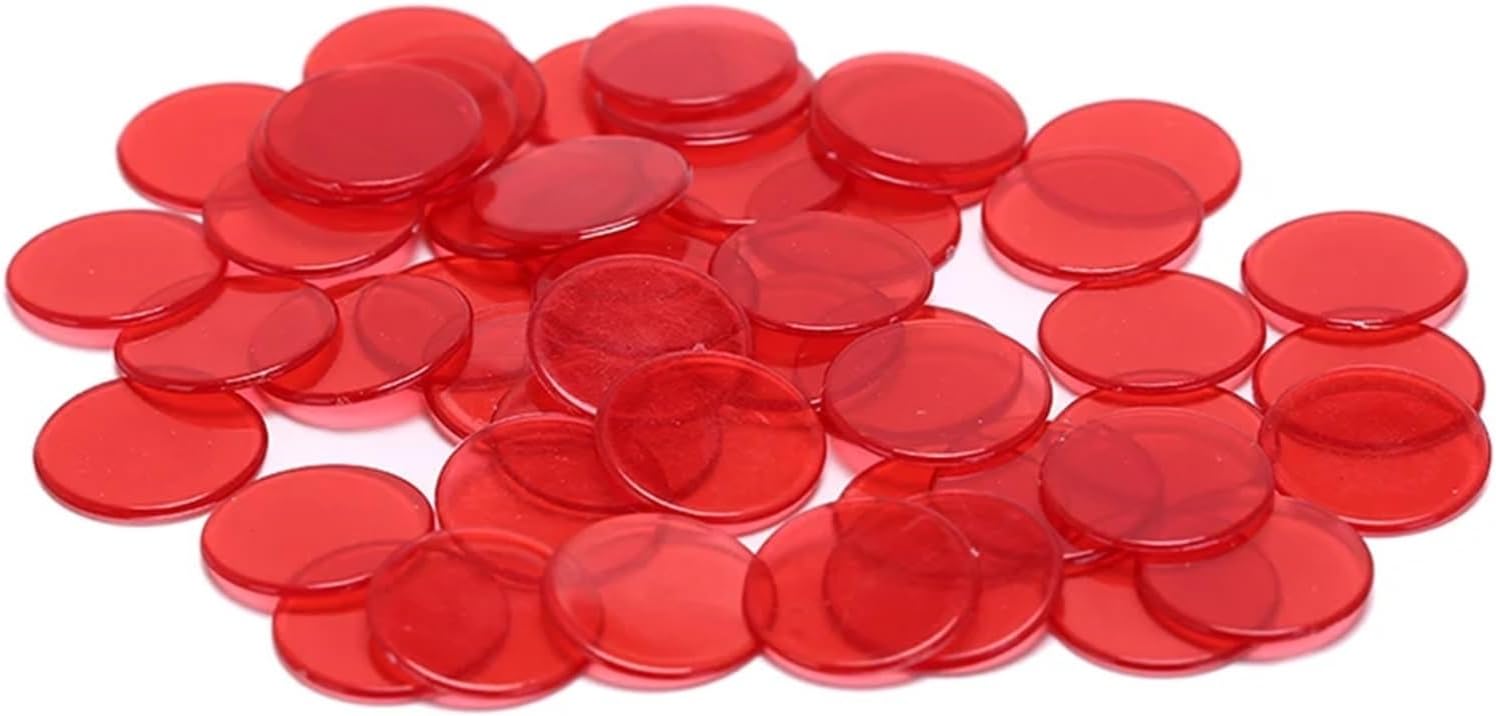 Plastic Poker Chips 500Pcs Plastic Poker Chips Bingo Markers for Fun Family Club Carnival Bingo Game Supplies Accessories 1.5cm 5Colors(B)