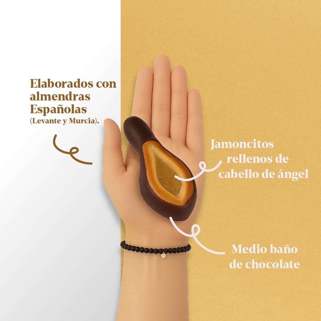 Mazapan Relleno de Cabello de Angel y Medio Baño Chocolate 2kg