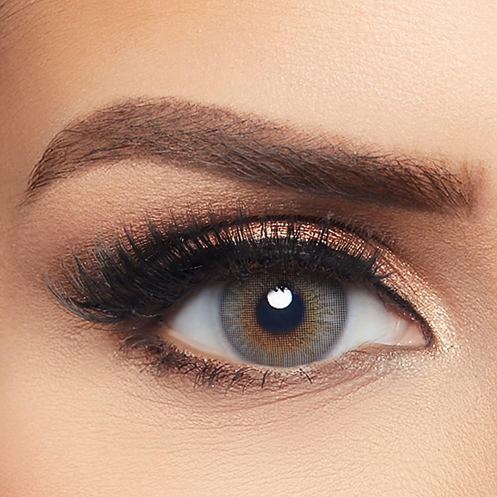 Layala by eyewa Unisex Adult Colored Contact Lenses, Golden Gray (Pack of 2)