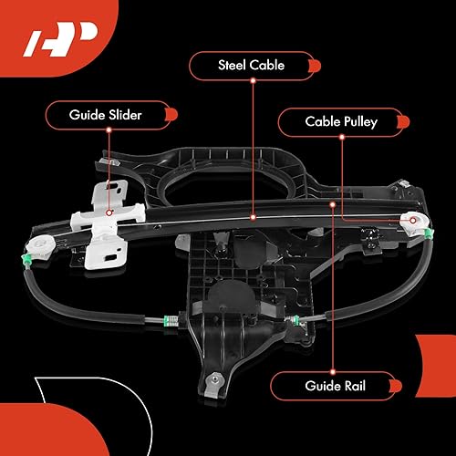 Miniatura 6 de A-Premium Elevalunas eléctrico con motor compatible con Ford Expedition y Lincoln Navigator, 2003-2006, Sport Utility, lado trasero izquierdo del