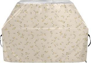 Yellow Small Floral Grill Cover for Outdoor BBQ Heavy Duty Waterproof Universal