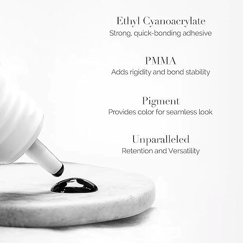 Miniatura 6 de Pegamento de extensión de pestañas para profesionales  8 semanas de retención, 0.5 segundos de tiempo de secado, sin látex, semipermanente