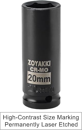 Miniatura 292 de Enchufe de impacto de 6 PT de 1/2" x 0.827 in de profundidad, CR-MO, 1/2 pulgada de accionamiento de 6 puntos para una fácil extracción