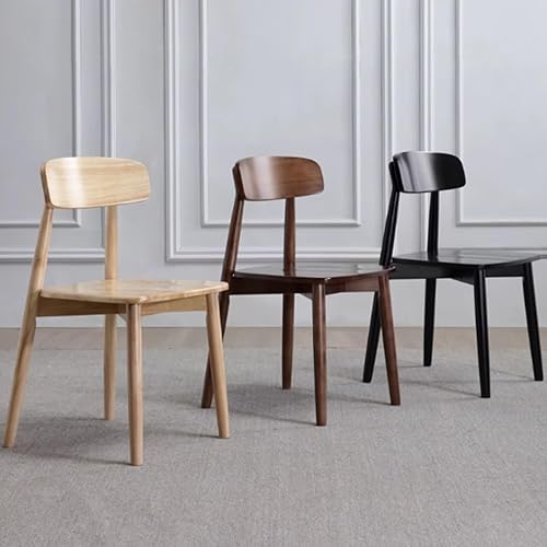 Miniatura 2 de YVYKFZD Solid Wood Dining Chairs, Lounge Dining Room Chair Set, Armless Kitchen Chairs with Curved Back, Comfy Side Chair, for Living Room,