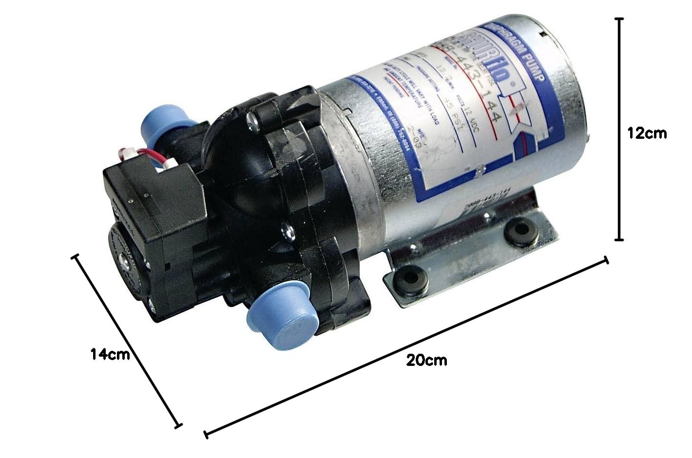 SHURflo 2088-403-143 - Bomba de agua de presión de 12VDC (648 litros por minuto 3 BAR)