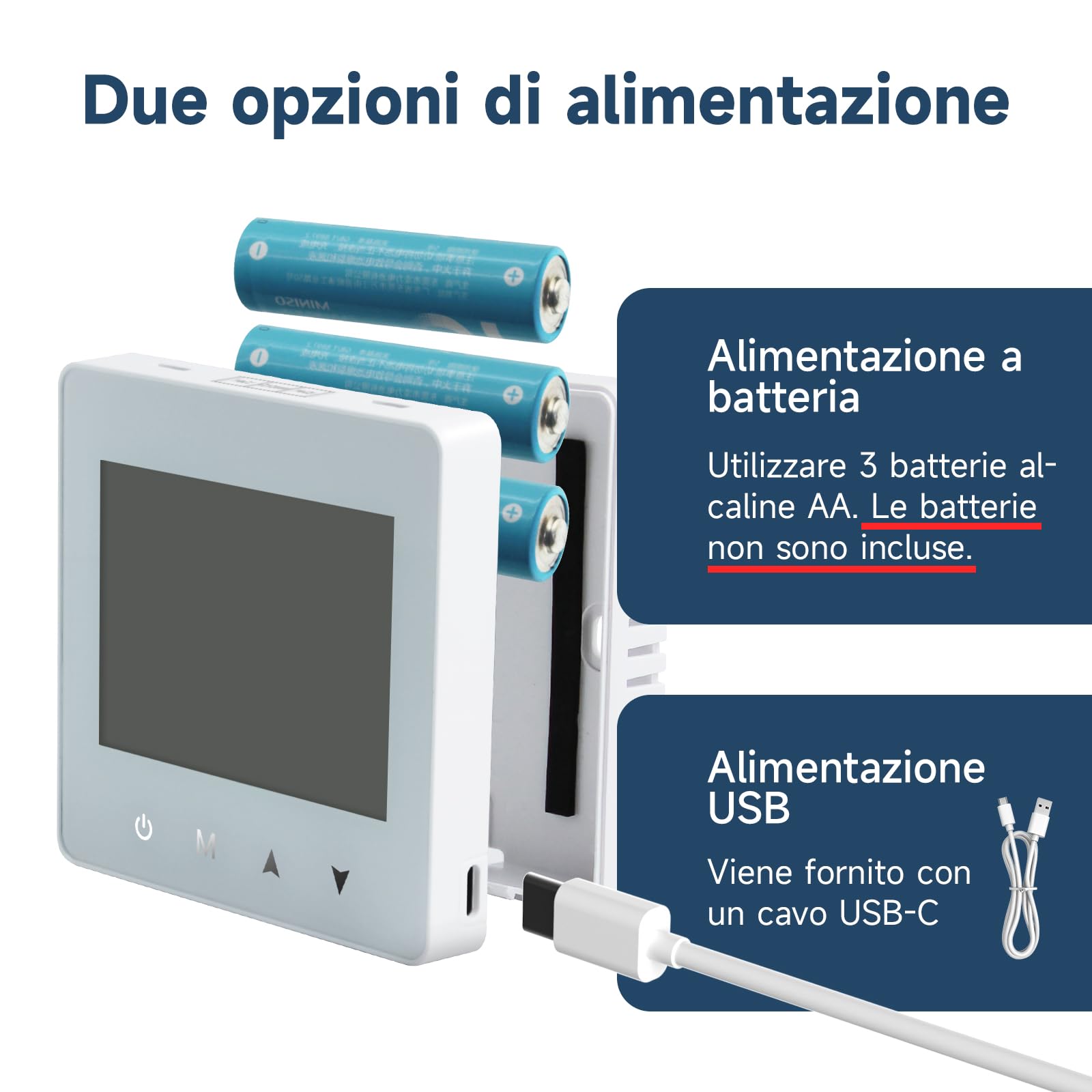 Termostato a batteria a 2 fili Beok, Termostato digitale ambiente per caldaia,Cronotermostato a batteria(NO WIFI), Termostato a parete programmati settimanalmente Per caldaie a contatto pulito BOT-R6W