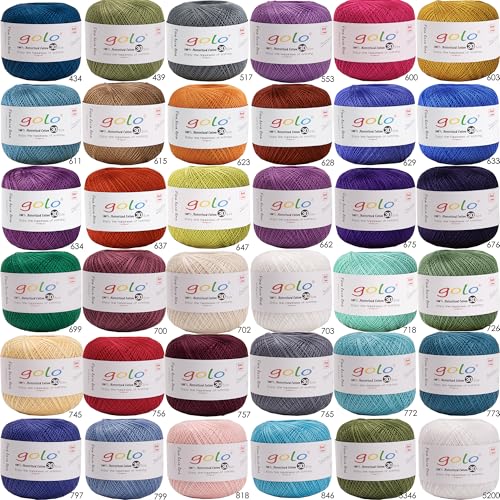 Image of golo Crochet Thread Size 30 Yarn for Hand Kniting,Tatting,Crocheting 713