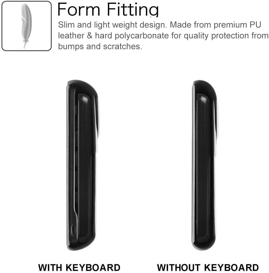Fintie Keyboard Case for Amazon Fire HD 8 (7th and 8th Gen, 2017 and 2018 Releases), Slim Shell Lightweight Stand Cover with Magnetically Detachable Wireless Bluetooth Keyboard, Black