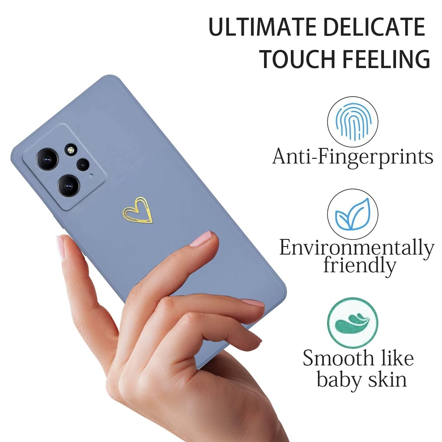 Coque Portefeuille En Cuir Pour Xiaomi Redmi Note 13 4G - Violet, Motif Chat Et Cœur